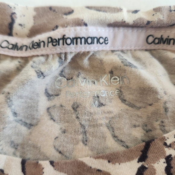 Calvin Klein Performance Women's Crop Top Loose Fit Leopard Print Activewear Med - Picture 6 of 7